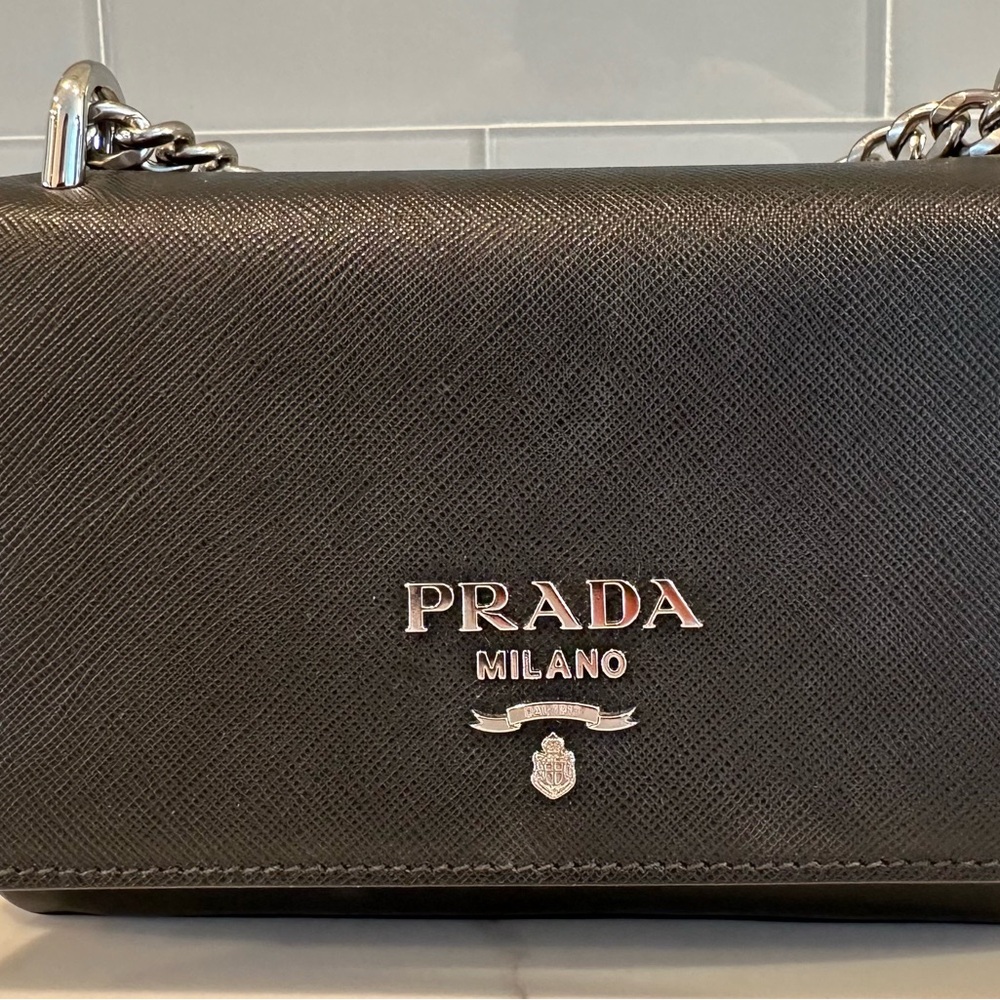 Prada Black Leather Chain Bag - Picture 2 of 6